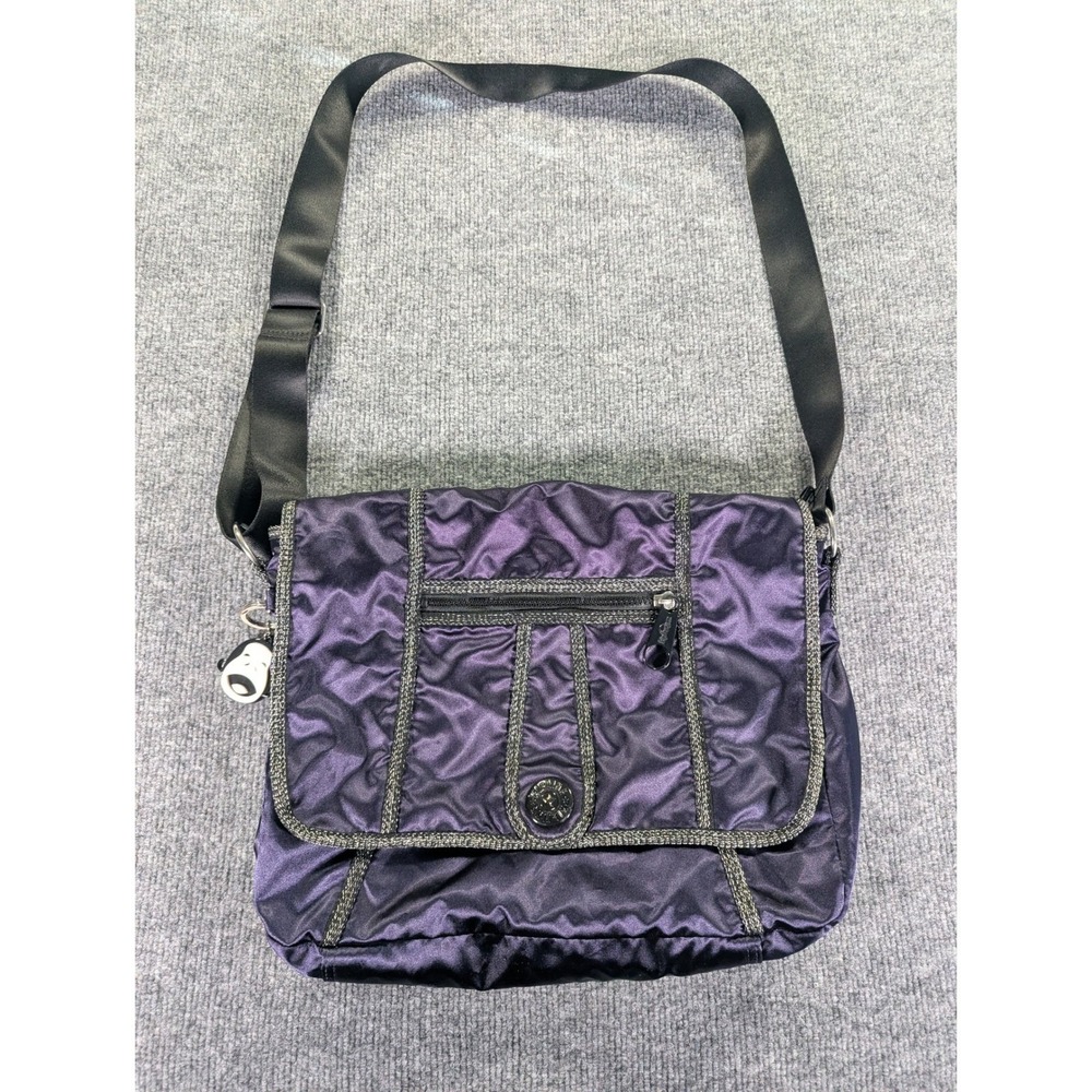 Kipling Y2K Gorilla Girlz with Charm Purple Nylon Messenger Crossbody HB3722